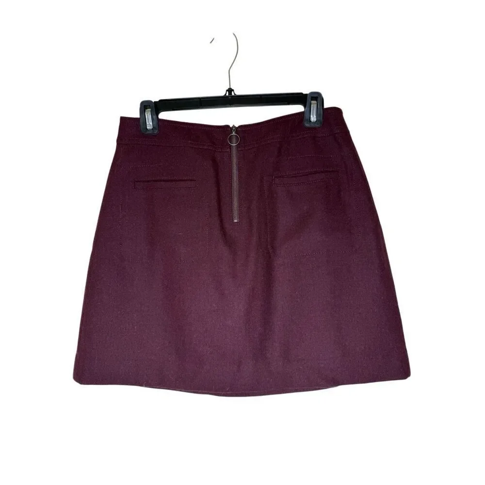 Madewell Fireside Mini Skirt in Burgundy Size 4 Preppy, Retro, Dark Academia